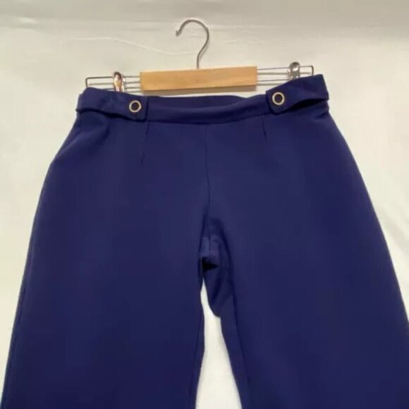 Michael Kors Women's Pull On Ankle Length Dress Pants Medium Stretch Navy Blue - Picture 11 of 11